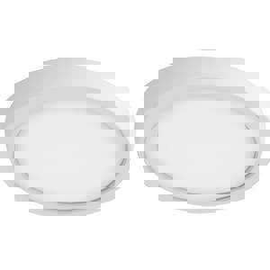 7 x 2/3 in. 11W 1-Light LED Utility Flush Mount Ceiling Fixture in White